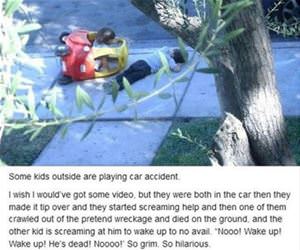 playing car accident funny picture