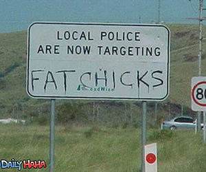 Targeting Fat Chicks Funny Picture