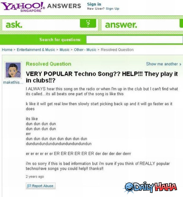 Popular Techno Song funny picture