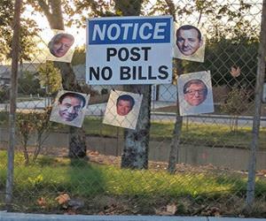 post no bills funny picture
