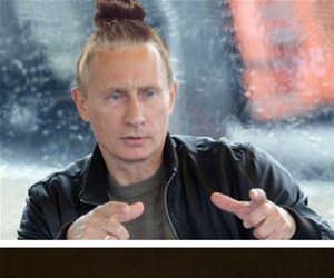 powerful men with hair buns funny picture