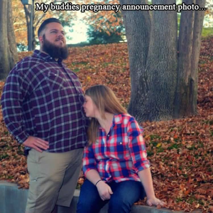 pregnancy announcement funny picture
