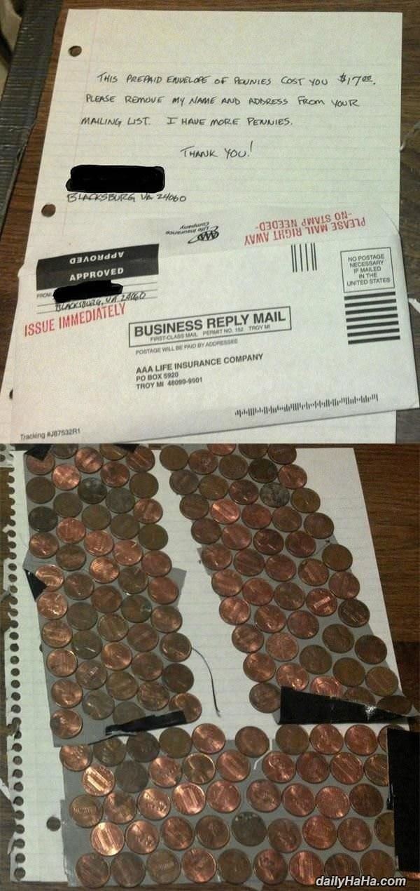 prepaid envelope funny picture