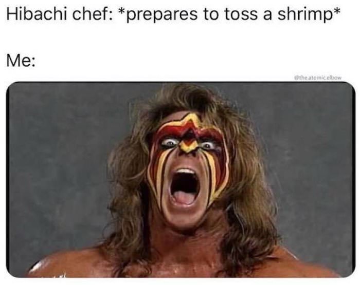 prepare to toss shrimp