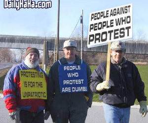 Protesting is stupid