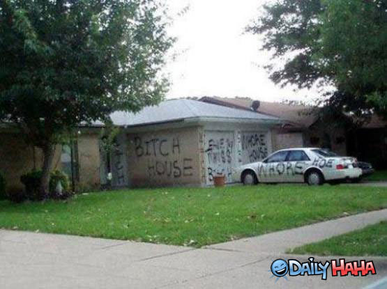 Psycho destroys house