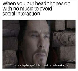 put the headphones on