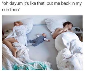 put me back in my crib then funny picture