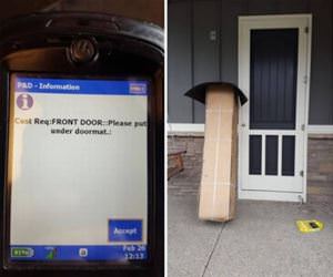 put under doormat funny picture