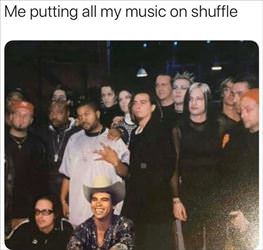 putting my music on shuffle