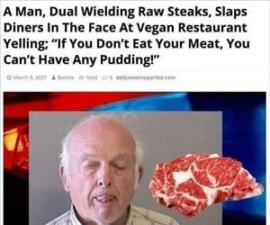 raw steaks