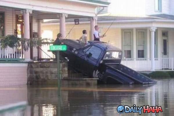 Redneck Fishing funny picture