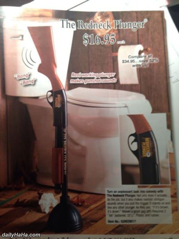 redneck plunger funny picture