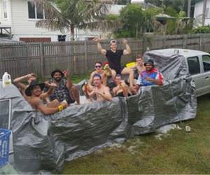 redneck pool party funny picture