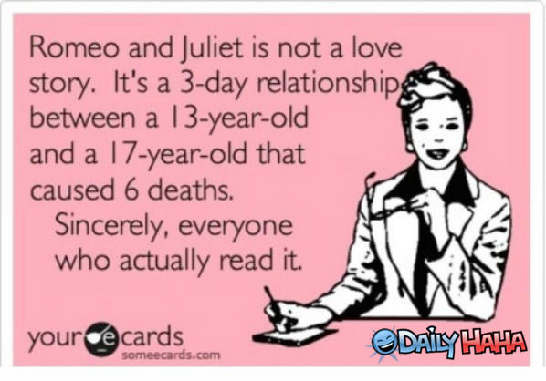 Romeo and Juliet funny picture