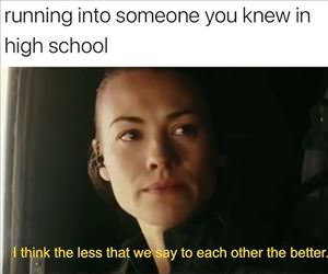 running into someone