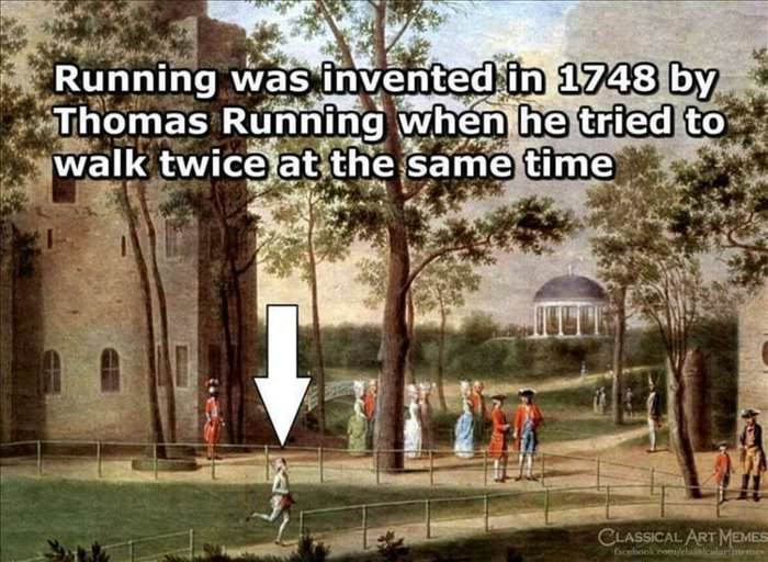 running was invented