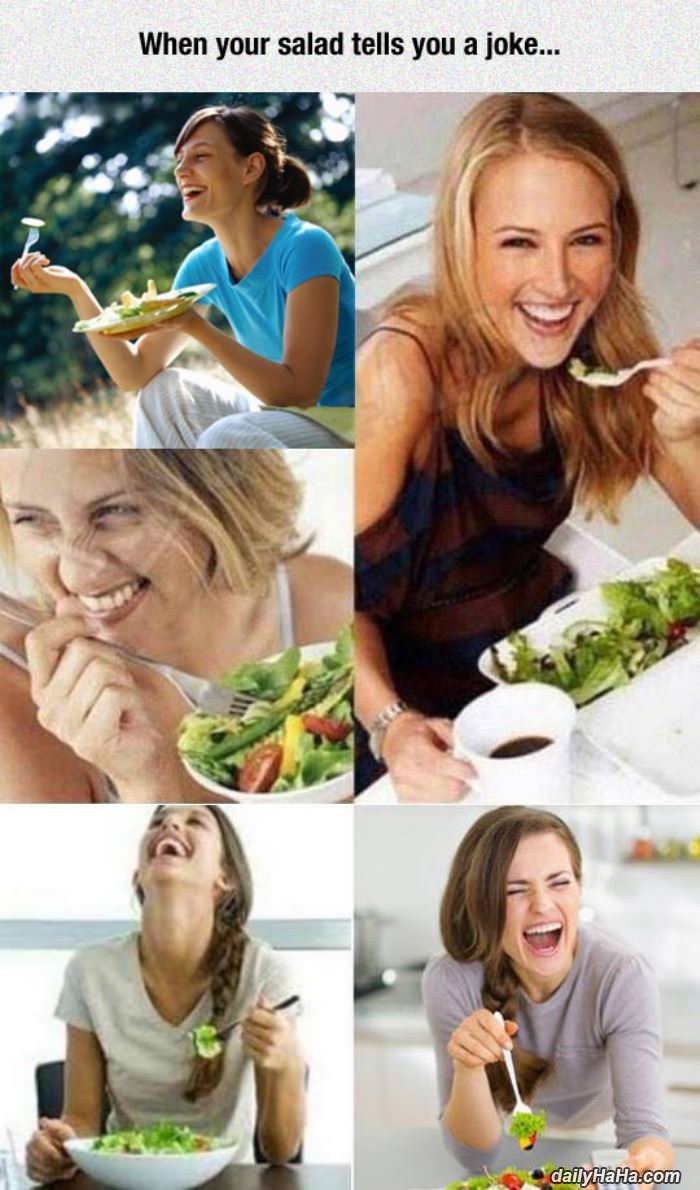 salad tells you a joke funny picture