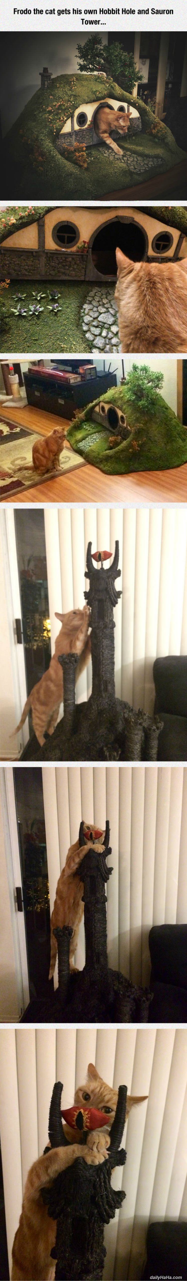 sauron tower cat funny picture