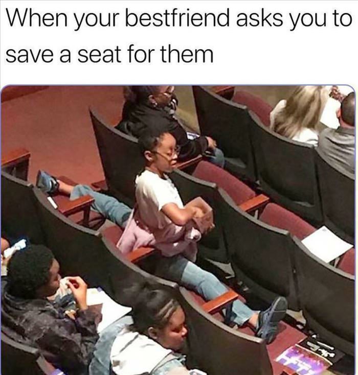 saving a seat for them