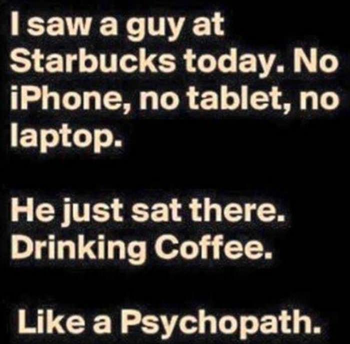 saw a guy at starbucks funny picture