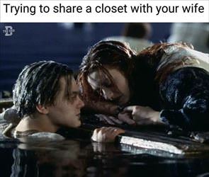 sharing a closet