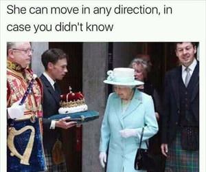 she can move in any direction