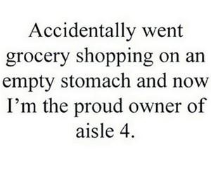 shopping when hungry funny picture