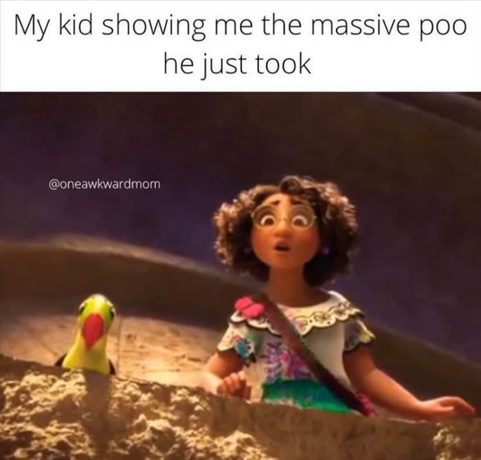 showing me a massive poo
