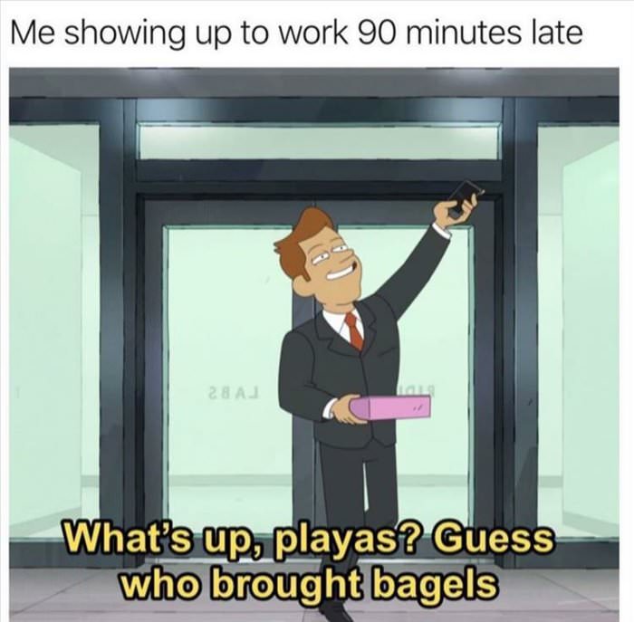 showing up to work late