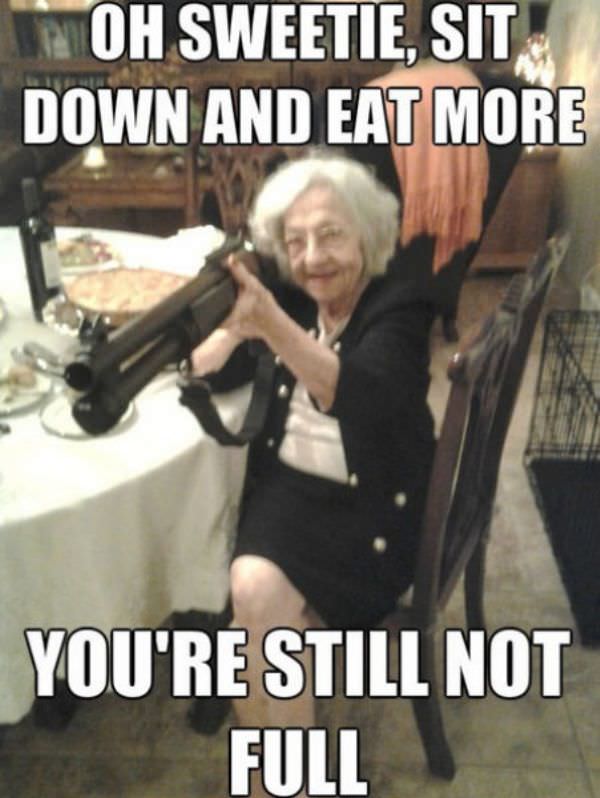 Sit Down Now and Eat funny picture