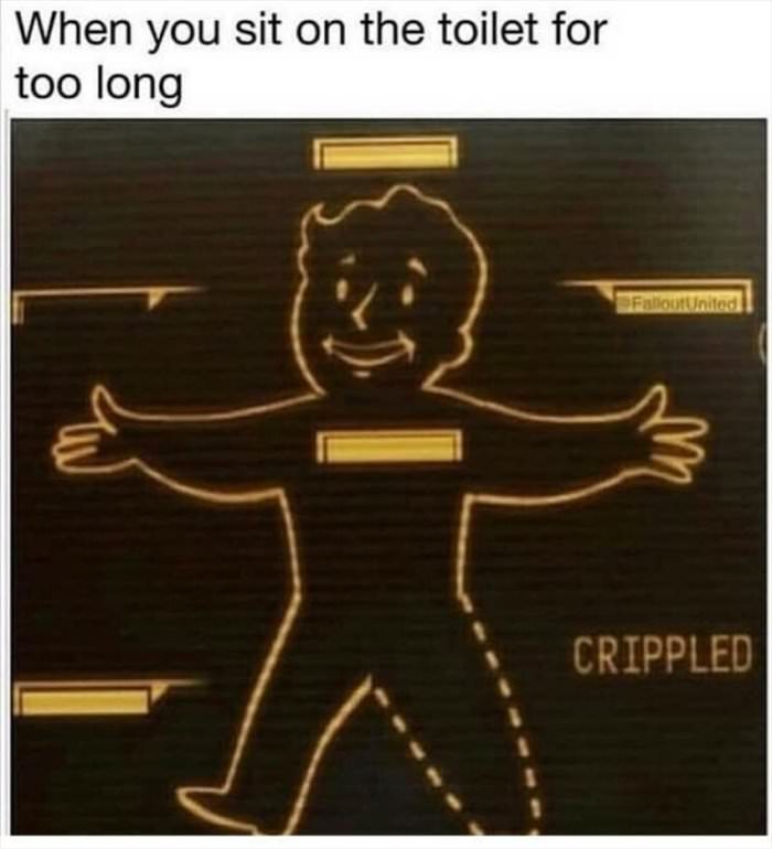 sitting in the toilet too long
