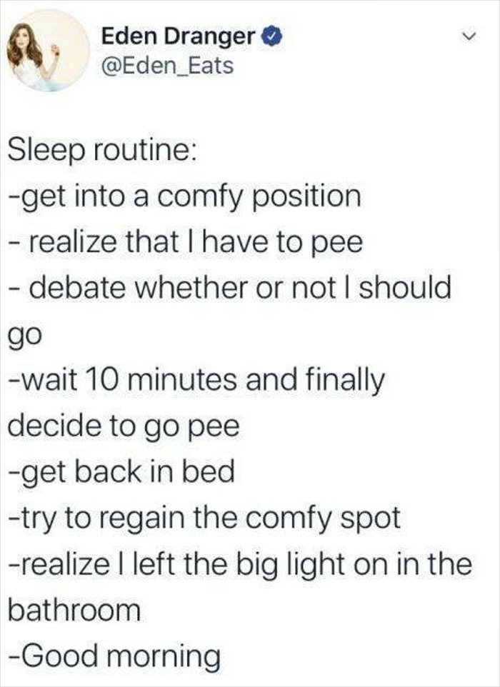 sleep routine
