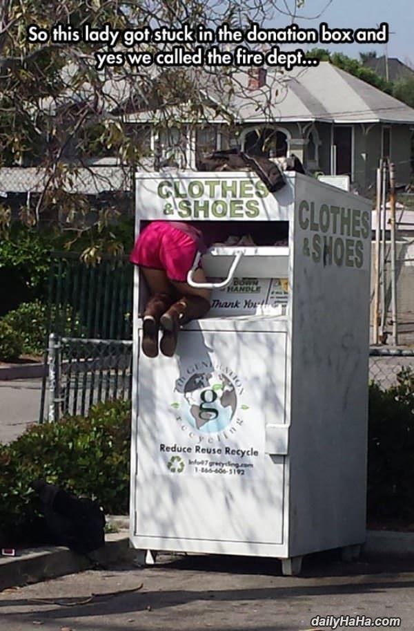 slightly failed donation box funny picture