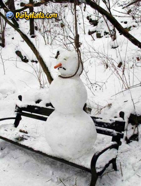 Snowman suicide