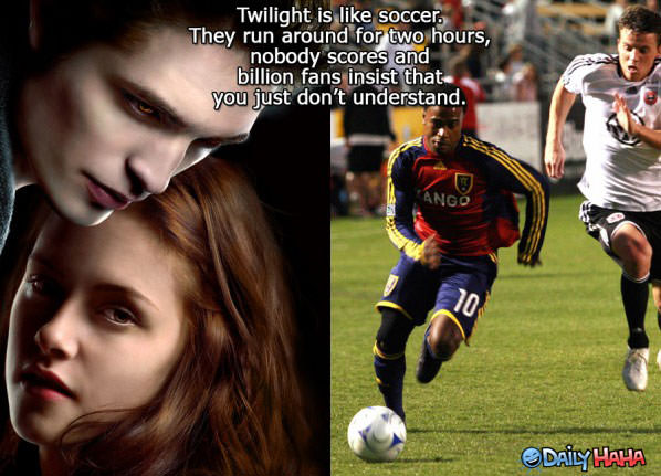 Soccer vs Twilight funny picture