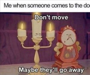 someone comes to the door