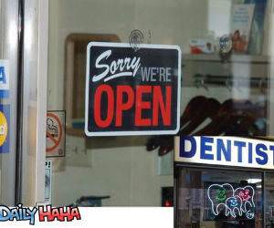 Sorry open sign
