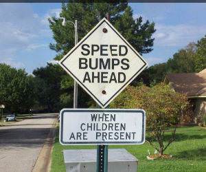 Speed Humps Sign funny picture
