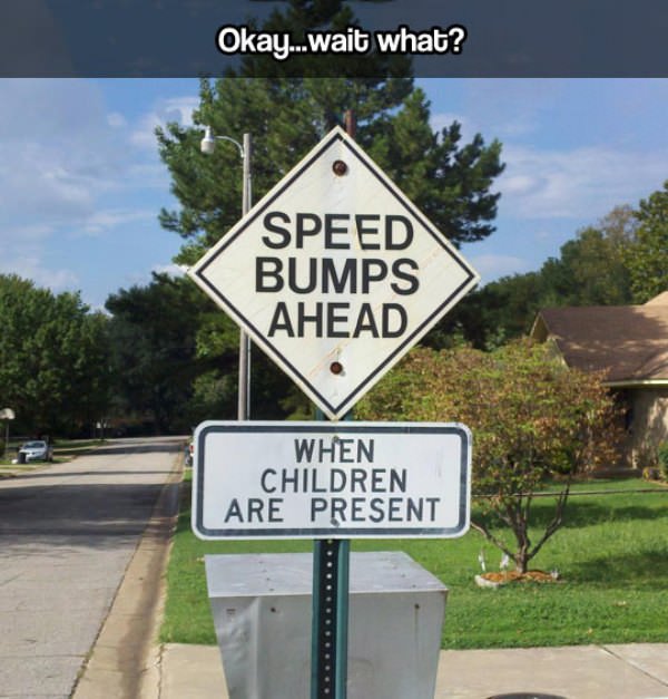 Speed Humps Sign funny picture
