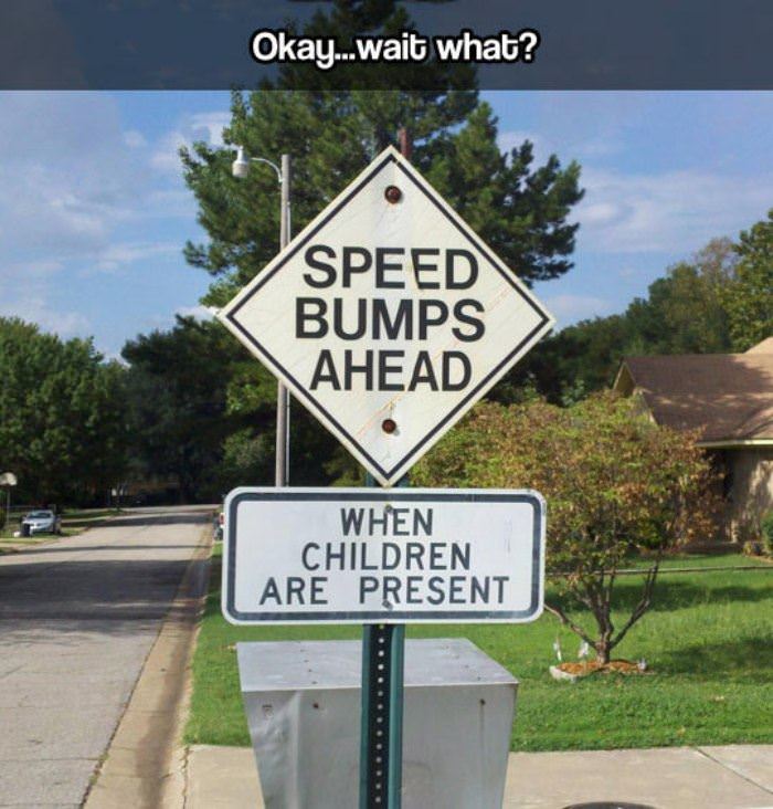 speed bumps ahead funny picture