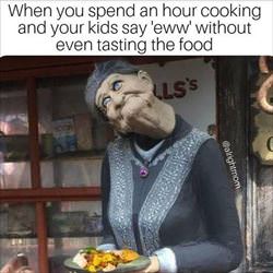 spending an hour cooking