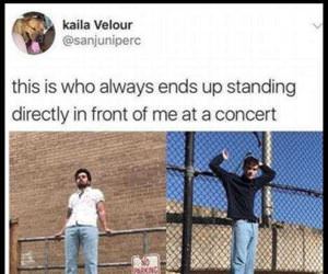 stands in front of me