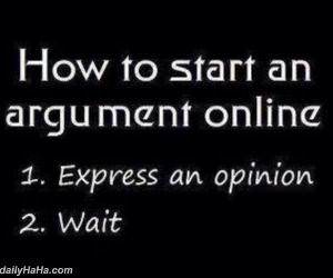 start an argument online funny picture