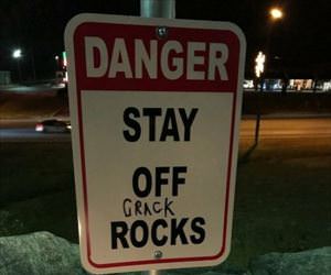 stay off the rocks