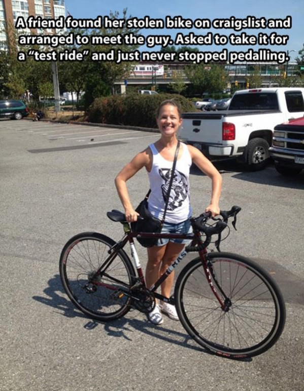 Stolen Craigslist Bike funny picture
