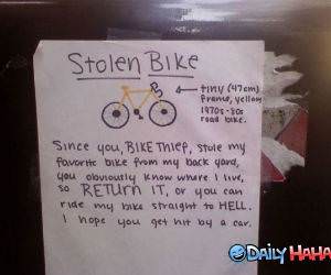 Stolen Bike funny picture