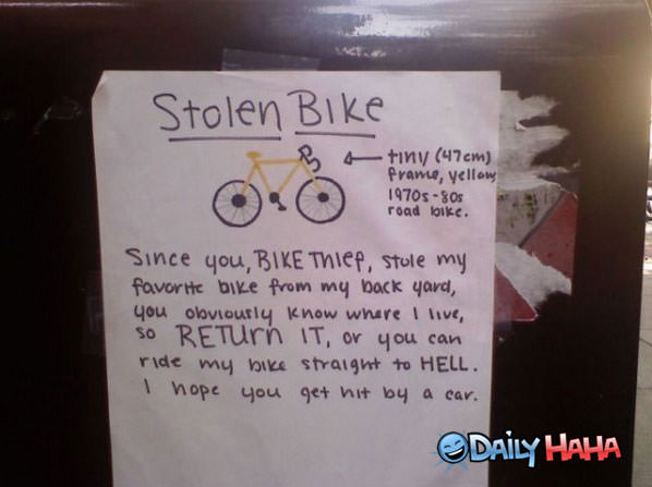 Stolen Bike funny picture
