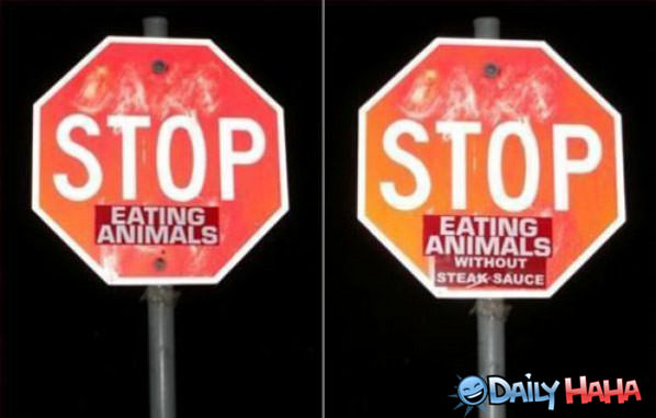 Stop Eating Animals funny picture