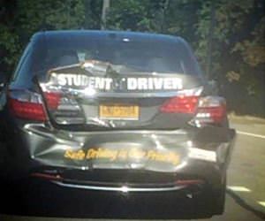 student driver car funny picture